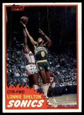 1981-82 Topps #W86 Lonnie Shelton (Crease)