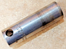 1940s 1/2" Drive 13/16" PROTO Los Angeles 12-pt. Deep Socket 5347 USA Cross Hole