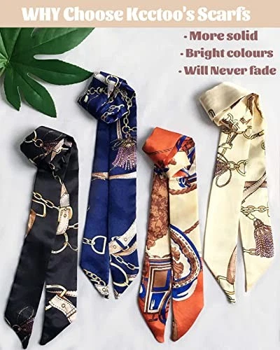  Paquete de 2/6/10 bolsas de bufanda para mujer bolso bufandas banda pelo cuello 2 piezas - azul Foto 4 de 4