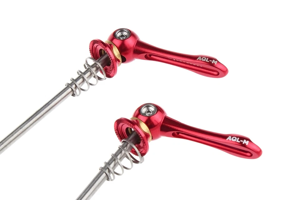 Conjunto de espetos MOWA Mountain eBike MTB Cycle Ti eixo de titânio com alavancas QR vermelhas - Imagem 4 de 4