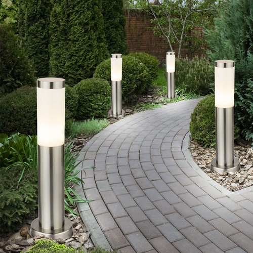 4x garden lamps base/plinth light road lamps outdoor floor lamp E27