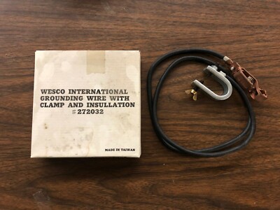 Wesco International Grounding Wire w/ Clamp & Insulation #272032