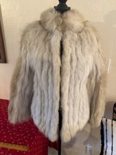 Vintage Genuine Saga Fox Murano Blue Fox Fur Coat Size S/M