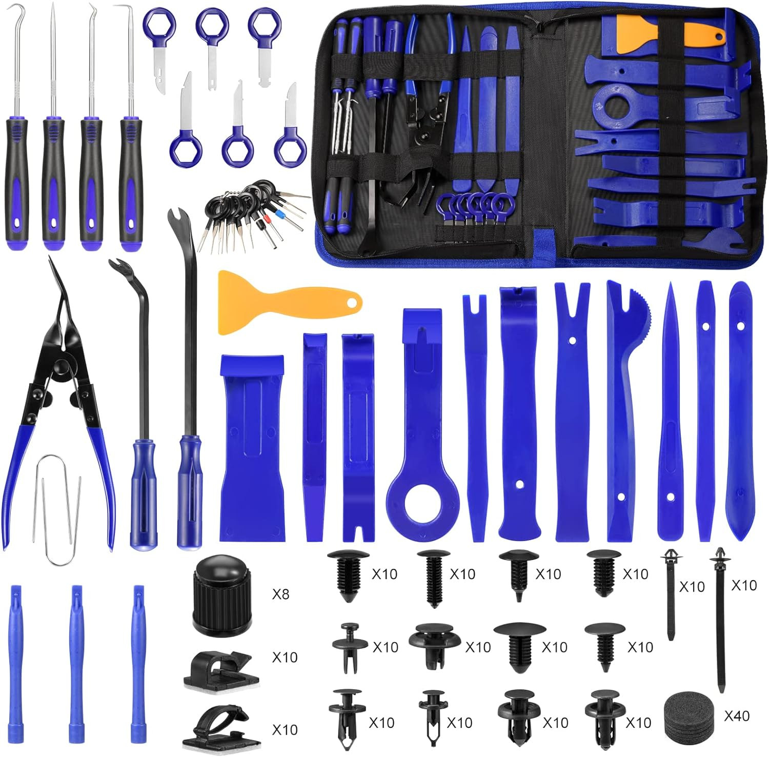 250 Pezzi Kit Smontaggio Pannelli Auto: Attrezzi Professionali per Carrozzeria