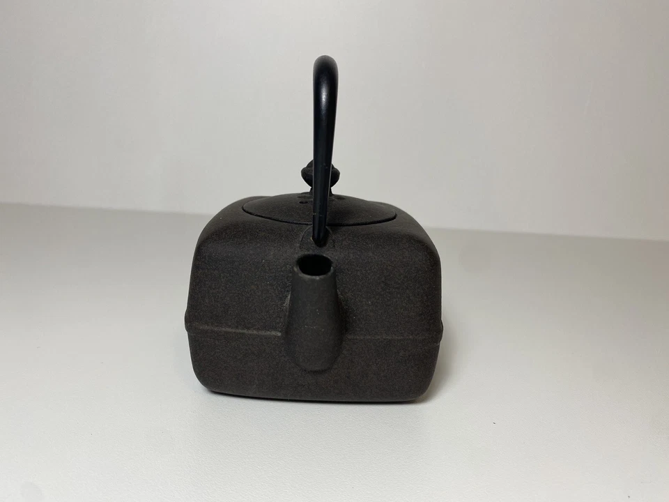 Vintage Square Japanese Wazuqu Cast Iron Teapot, 4.5"  - image 3 of 4