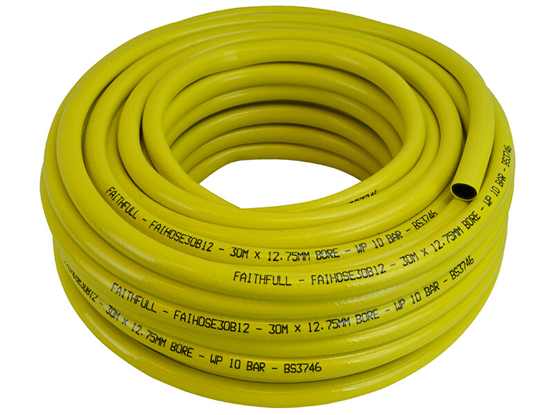 Faithfull Resistente Rinforzato Builder's Tubo 30m 12.5mm (1.3cm) Diametro Faih