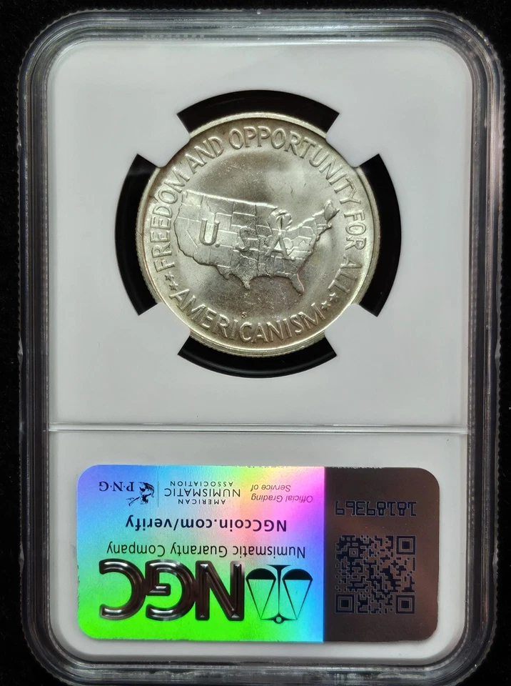 **WOW** 1951-S Washington-Carver Silver Half Dollar- NGC MS 65 Lustrous Specimen - Image 3 of 4