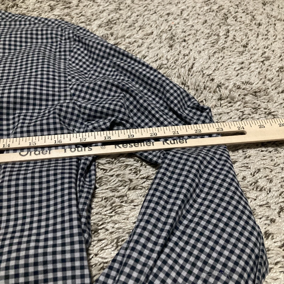 Camisa de vestir Polo Ralph Lauren ajustada para hombre pequeña gris a cuadros algodón elástico Foto 4 de 4