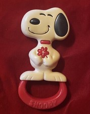 Vintage SNOOPY Baby Toy Rattle 1958-1966 Little Discolored Still Rattles