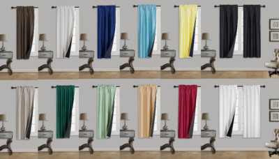 ULTIMATE 100% BLACKOUT HOTEL QUALITY WINDOW CURTAIN BLACK BACKING TOM 1PC PANEL