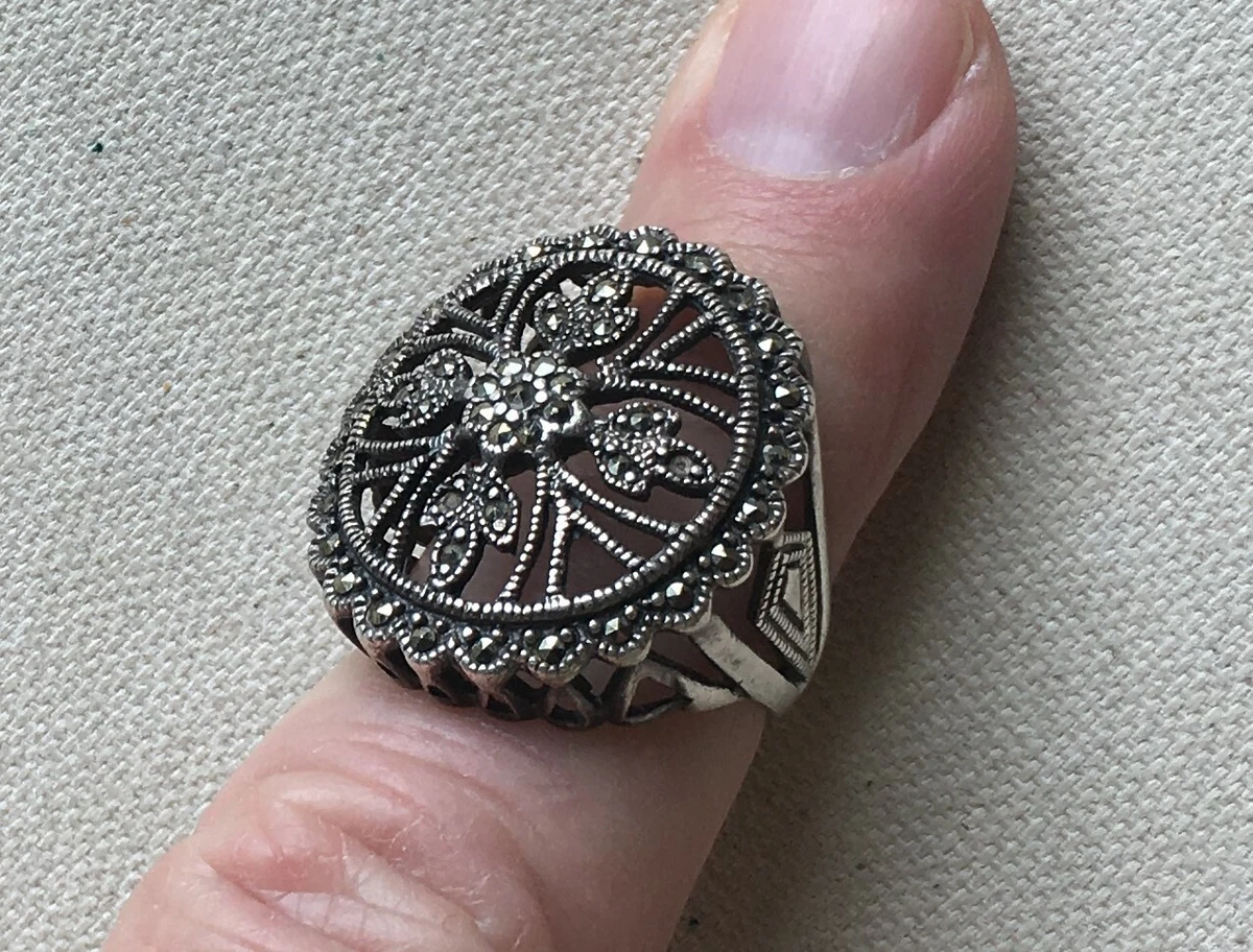 Statement marcasite sale rings