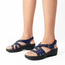 DREAM PAIRS Women Arch Support Wedge Sandals Ankle Strap Open Toe Casual Sandals