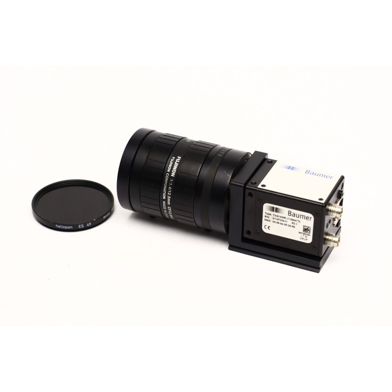 Baumer 11044473 TXG14NIR camera industrielle + lens fujinon 12.5mm 1.4 (B1296)
