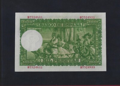 Spain 1000 PESETAS 1951 P-143 XF-AU SERIE B | eBay