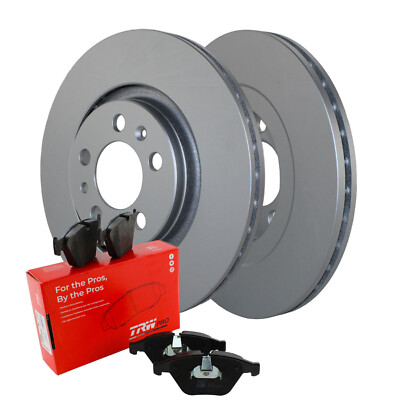 Front Brake Kit 280mm Disc Rotors & TRW Pro Low-Metallic Pads For VW Golf Jetta