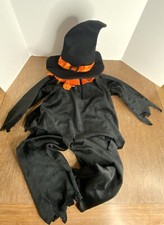 Chrisha Playful Plush Childs Orange Black Witch Halloween Costume Kids Age 2-4
