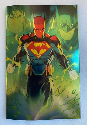 Batman Superman Worlds Finest #4 2nd Print 1:25 Foil 1st App Superbat Neu NM B&B