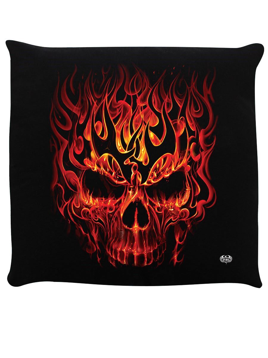 Spiral Cushion Skull Blast Black 40x40cm