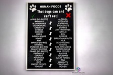 Dog Can and Can't Eat Sign