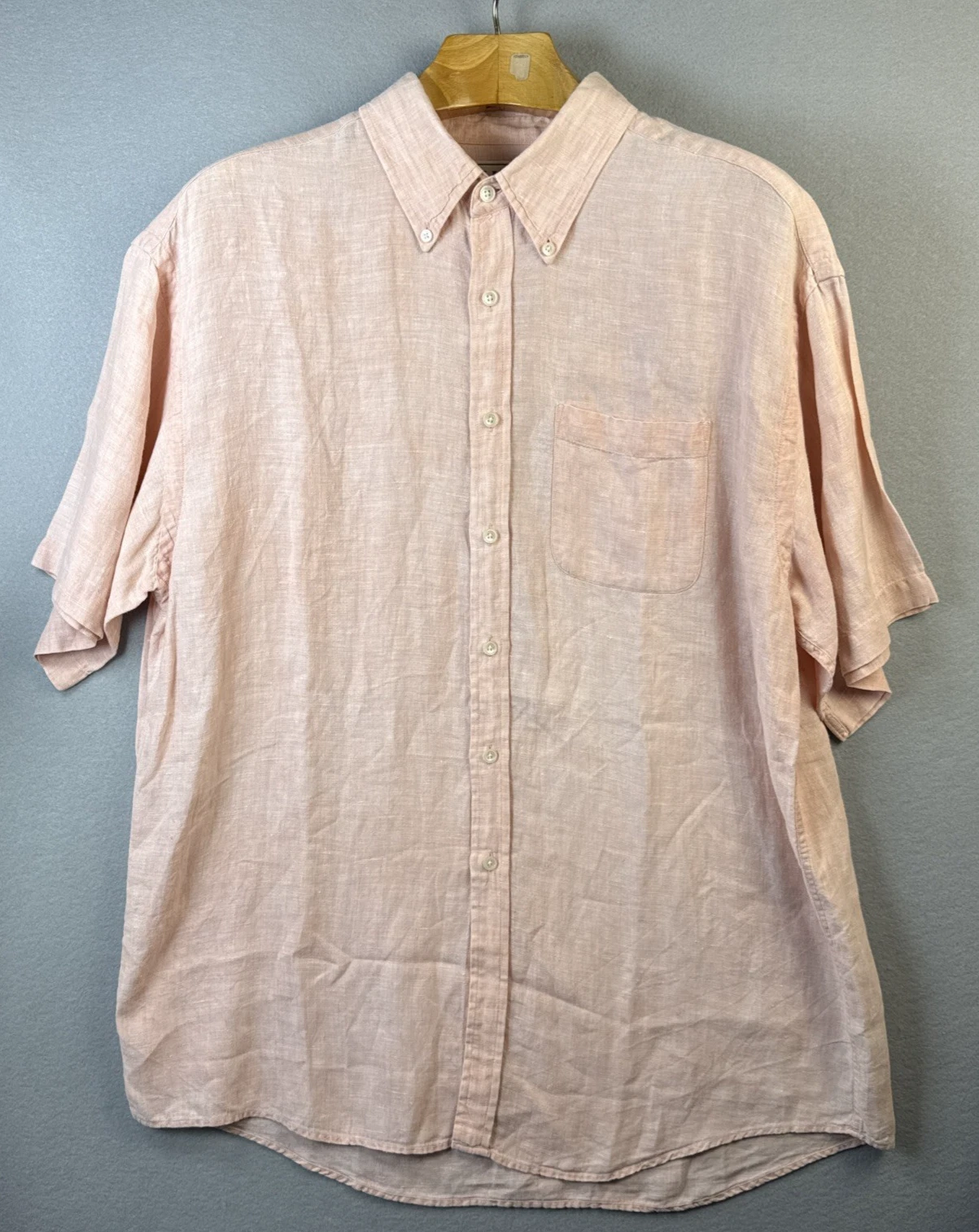 LL Bean 100% Linen Shirt Men L Casual Button Up Short Sleeve Preppy Outdoor Pink
Opens in a new wind