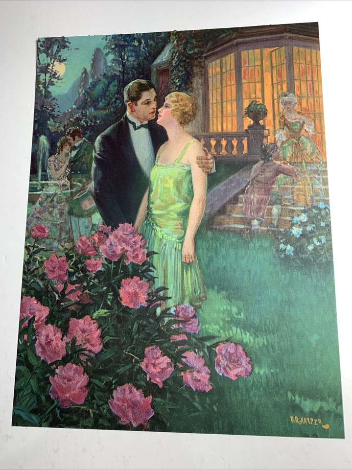 Pretty Girl Original Art Print Harper 1920’s Flapper Girl Dapper Man | eBay