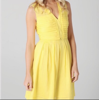Tory Burch Yellow Silk Cotton Dress EUC - Size 0 | eBay Tory Burch Yellow Silk Cotton Dress EUC - Size 0 | eBay
