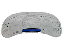 2006 – 2007 GMC, CHEVROLET TRUCK GAUGE FACE WHITE WITH CLEAR SCALES