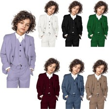 Boys Suit 3 Piece Slim Fit Suit for Kid Toddler Formal Wedding Tuxedo Outfit Kid
