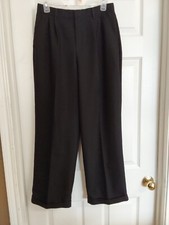 George Boys Black Dress Pants W/Pleated Front  Pockets  Cuff Bottom Size 18