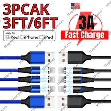 USB Magnetic Cable Fast Charging Charger Sync For iPhone 14 13 12 11 8 7 6 XR SE
