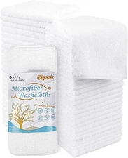 Washcloths Bulk Towels Set 50 Pack Highly Absorbent And Soft Feel Microfiber Fac