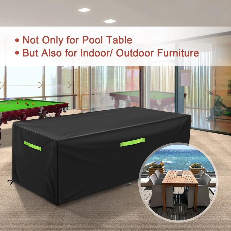 Pool Table Cover, Billiard Table Covers with Handles Buckles Drawstring ...