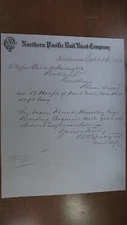 1871 Kalama WA Northern Pacific Rail Road 18 Hoops Iron Corbett LettR Letterhead