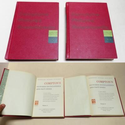 Vintage 1963 Compton's Pictured Encyclopedia 15 Book Set - Red