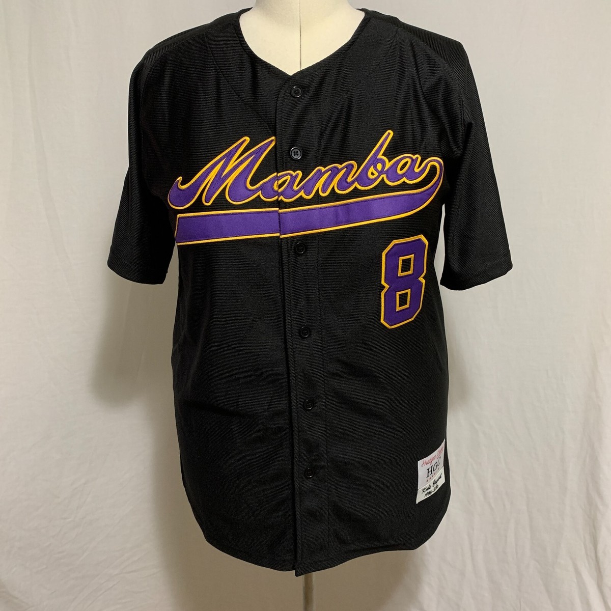 Headgear Classics Baseball Jersey Kobe Bryant Black Mamba #24 #8