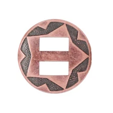 Slotted Concho Star Design Antique Copper 1" 10 Pack 7685-10