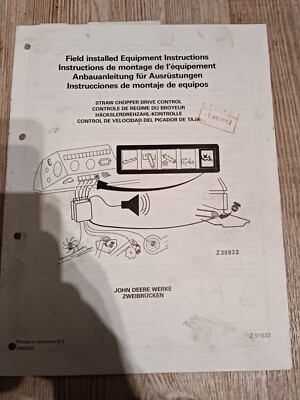 John Deere Manual Mounting Instructions Equipment Tractor KG