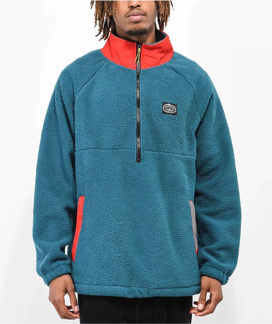 Poler Camp Piled Fleece Anorak Jacket Turquoise (SIZE L) NEW W TAG