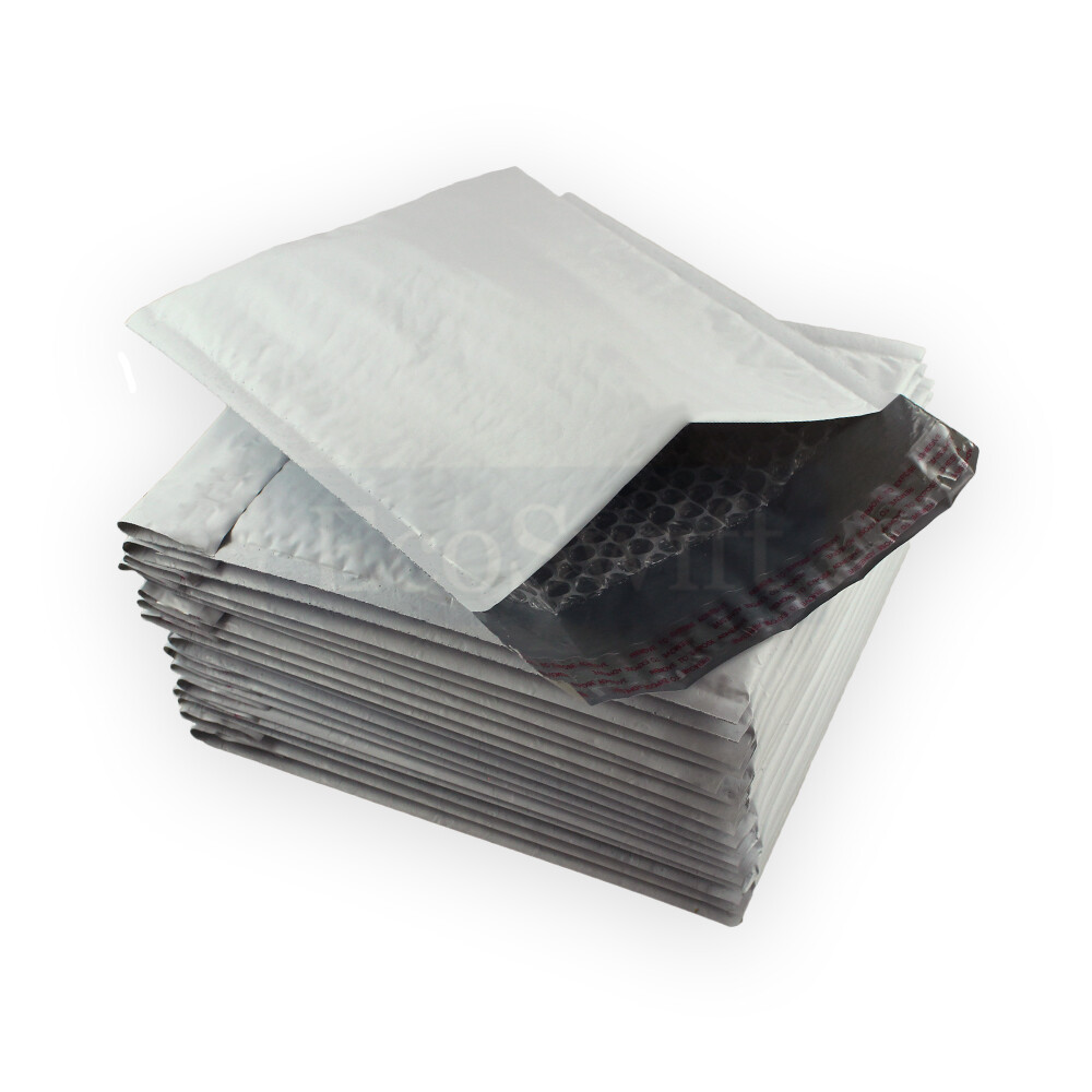 15 EcoSwift Poly Bubble Mailers #1 Size – 7.25 X 12 Inches – Recyclable Shipping Envelopes
