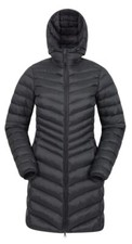 Ladies Mountain Warehouse Black Longline Lightweight Padded Coat Size 18