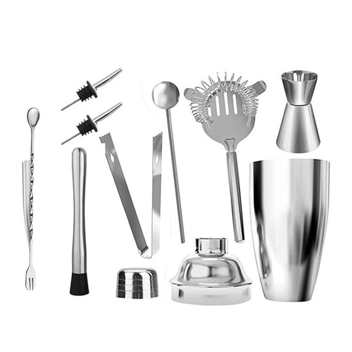 9 Pcs Bar Wine Shaker Martini Cocktail Making Tools Tumbler eBay
