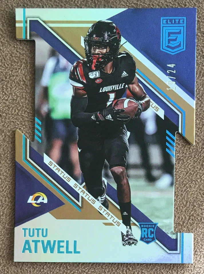 Tutu Atwell 2021 Panini Elite Status Die-Cut Rookie #131 /24 Rams Parallel RC - Image 4 of 4