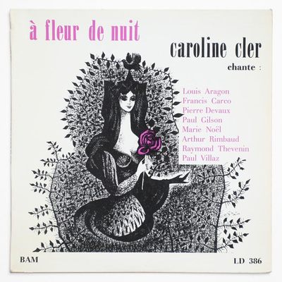 CAROLINE CLER & PIERRE PETIT A fleur de nuit french 1961 bam LD386 vinyl 10'' LP