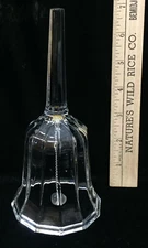 Bell Crystal Glass Clear Dinner Hand 12 Sided Shape Dome 6.75"