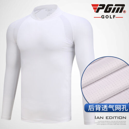 PGM Golf Men Ice Silk Bottoming Shirt Summer Sunscreen Long Sleeve T-shirt Cool - Picture 1 of 12