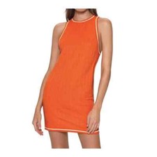 PQ Paloma Logan Knit Sporty Orange Mini Dress Size S