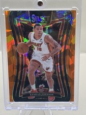 2024  Panini Select Keshad Johnson Rookie #387 Miami Heat Orange Cracked Ice/275