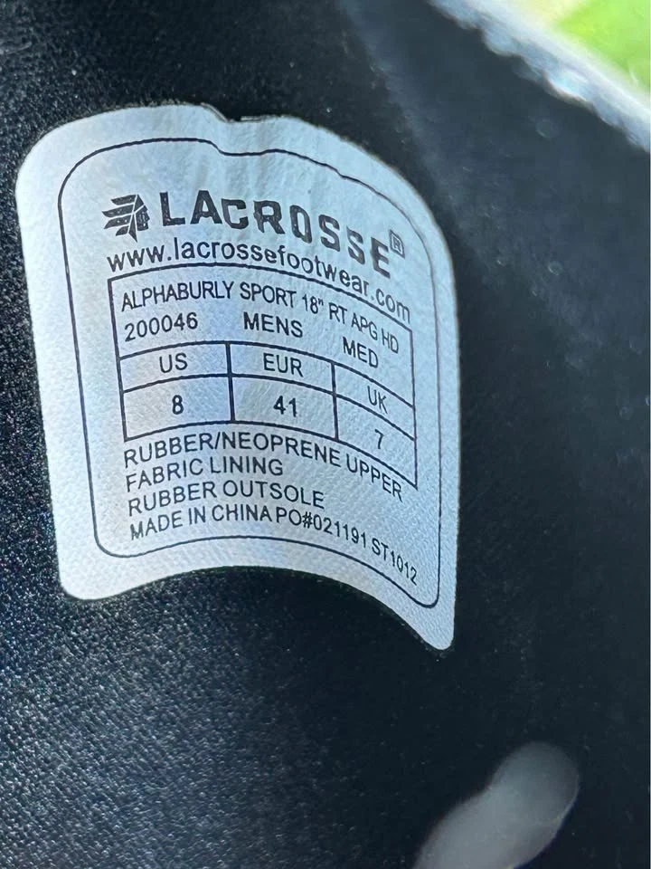 Lacrosse Men's Alphaburly Sport Realtree APG HD Hunting Boots 200046 size 8 - Image 4 of 4