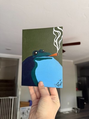 Cute hand painted frog paintings