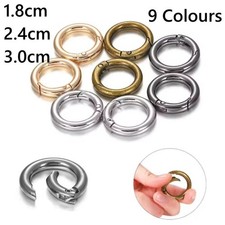 Metal O-Ring Spring Clasp Carabiner Purses Handbags Bag Belt Buckle Clip Jump UK
